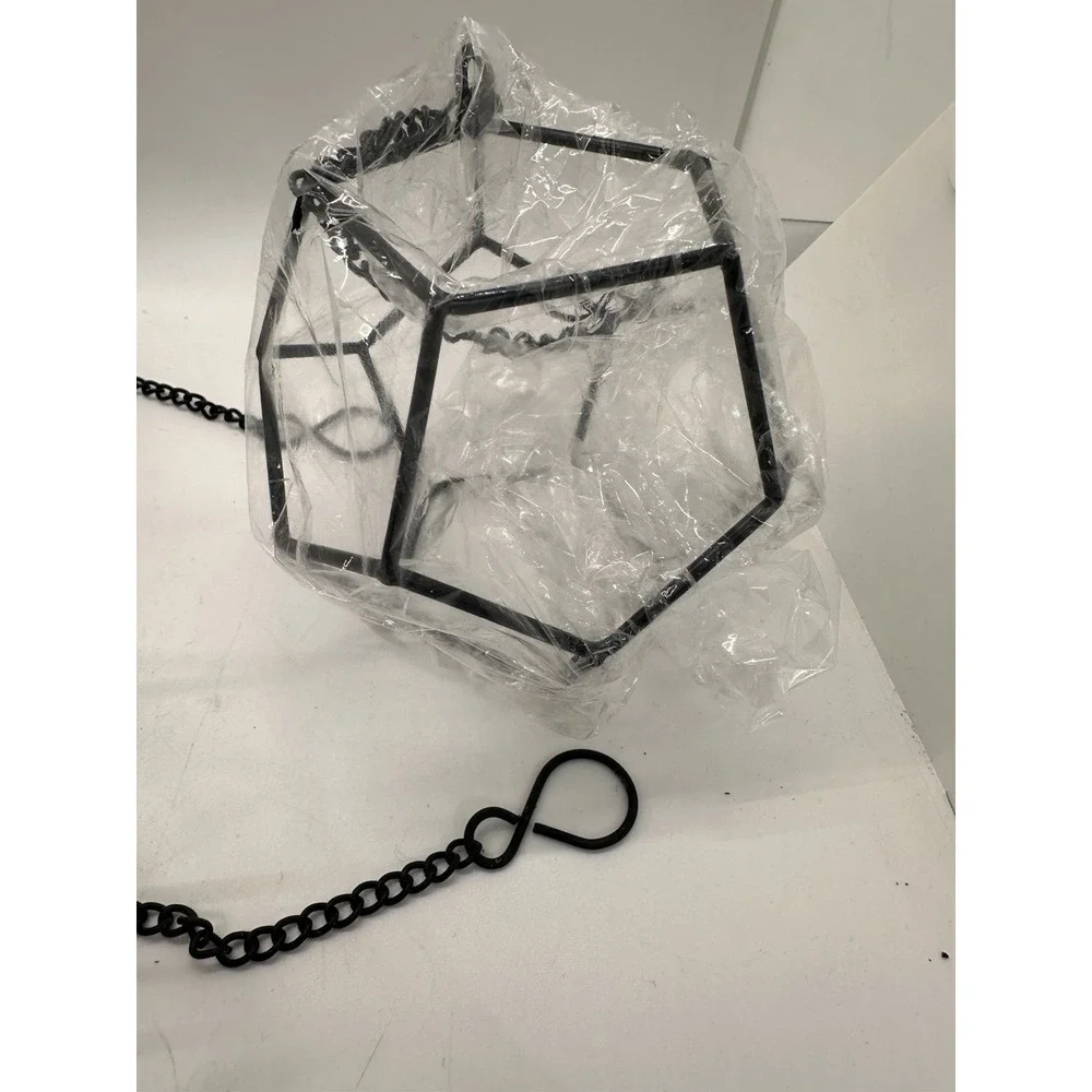 Geometric Hanging Planter Holders Metal Black Orchid Air Plant Lot